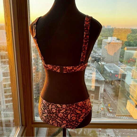 🆕 ZIMMERMANN 🧿 NWT Juniper Scarf High Triangle Bikini - Midnight Paisley - Picture 7 of 15